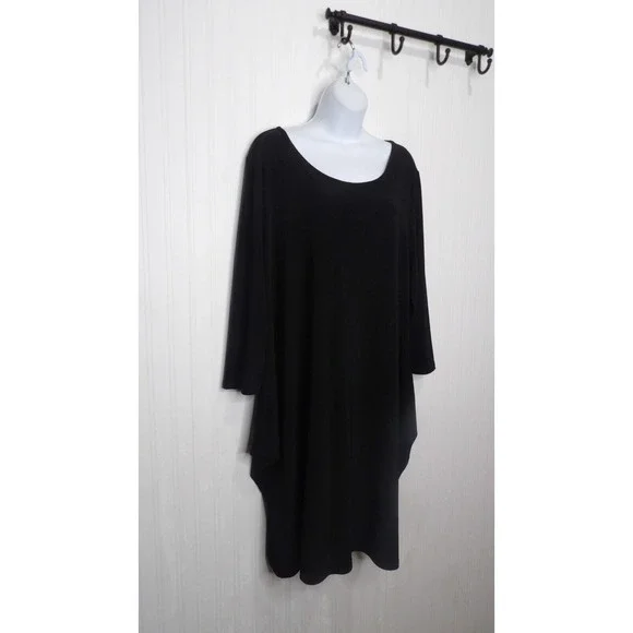 Joseph Ribkoff‎ Little Black Dress LBD Stretch Classic Knee Length New Size 18 Midi